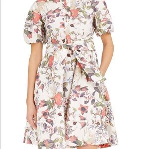 INC cotton floral print dress with pockets
